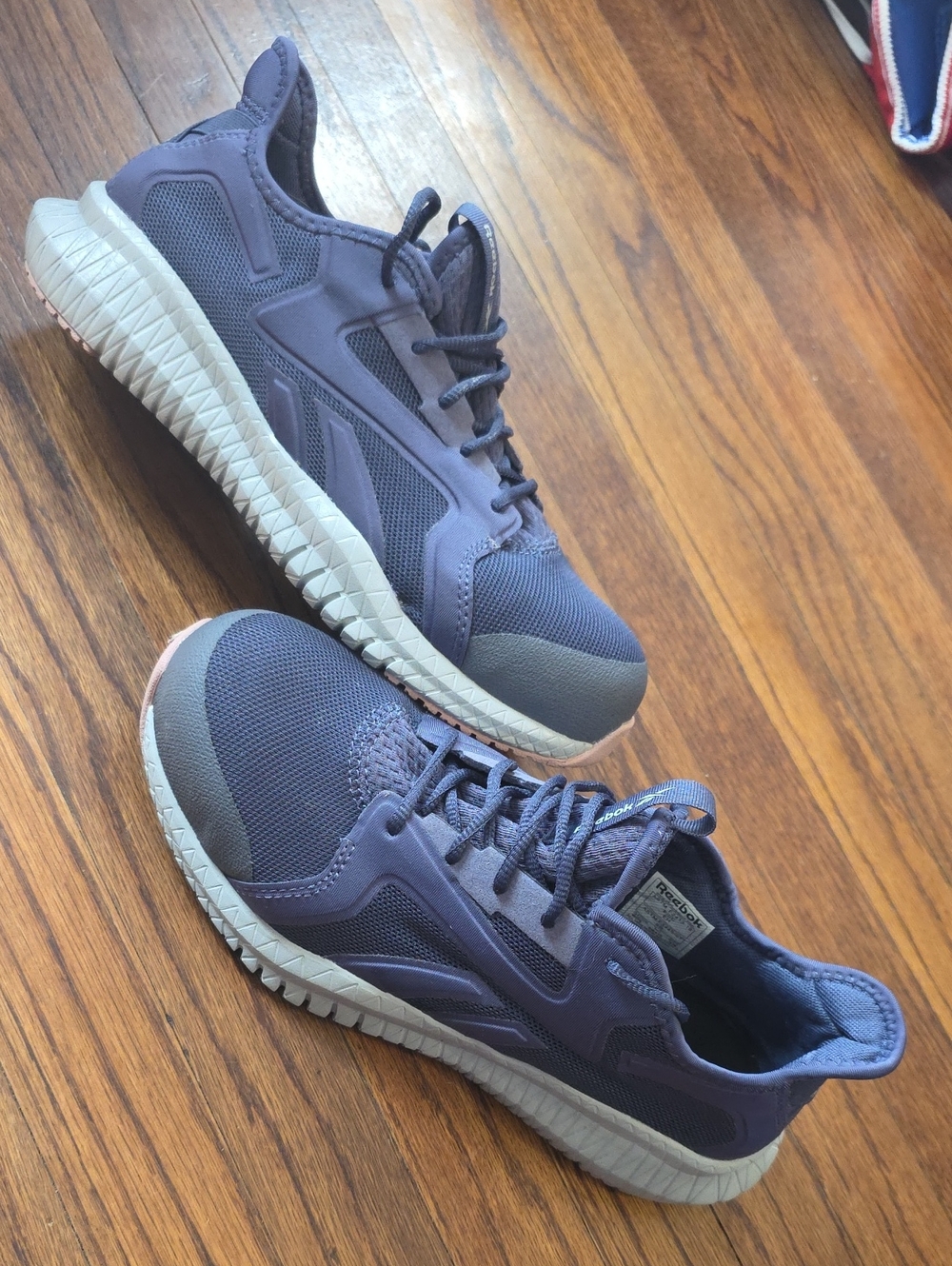Reebok Steel Toe Womens  Purple Mesh Trainer Sneakers